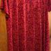 Lularoe Dresses | Lularoe Carly L Slinky Material | Color: Orange/Red | Size: L