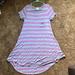 Lularoe Dresses | Lularoe Carly High-Low Swing Dress, Xs, Grey, Pink | Color: Gray/Pink | Size: Xs