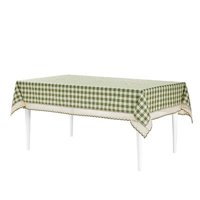 Buffalo Check Tablecloth - 60-in x 104-in by Achim Home Décor in Sage