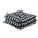Buffalo Check Tufted Chair Seat Cushions Set of Two by Achim Home Décor in Black White