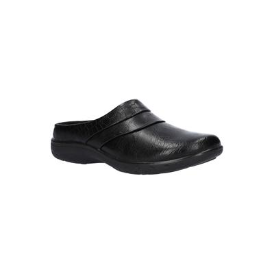 Extra Wide Width Women's Swing Slide by Easy Street in Black Croco (Size 8 WW)