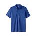 Men's Big & Tall Shrink-Less™ Lightweight Polo T-Shirt by KingSize in Heather Navy (Size 4XL)