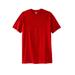 Men's Big & Tall Lightweight Longer-Length Crewneck T-Shirt by KingSize in Red Marl (Size 3XL)