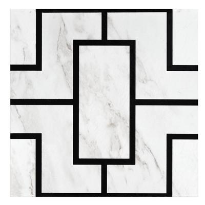 Retro 12x12 Self Adhesive Vinyl Floor Tile - Affinity - 20 Tiles/20 sq. ft. by Achim Home Décor in Black Marble