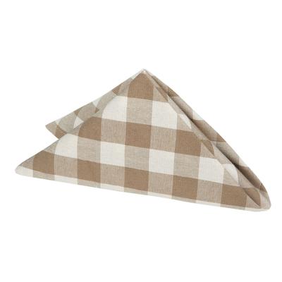 Buffalo Check Dinner Table Napkins Set of Four by Achim Home Décor in Taupe