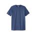 Men's Big & Tall Lightweight Longer-Length Crewneck T-Shirt by KingSize in Heather Slate Blue (Size L)