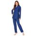 Plus Size Women's Ten-Button Pantsuit by Roaman's in Evening Blue (Size 32 W)