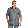 Men's Big & Tall KS Island Printed Rayon Short-Sleeve Shirt by KS Island in Grey Paisley (Size 8XL)