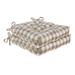 Buffalo Check Tufted Chair Seat Cushions Set of Two by Achim Home Décor in Taupe