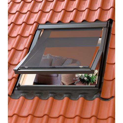 VELUX Dachfensterrollo, blickdicht, Hitzeschutzmarkise für Dachfenstergröße: 204/206 schwarz Dachfensterrollo Rollos Jalousien