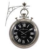 Juniper + Ivory 22 In. x 16 In. Vintage Wall Clock Silver Stainless Steel - Juniper + Ivory 40624