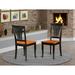 Alcott Hill® Emmaline Solid Wood Slat Back Side Chair Wood in Black/Brown | 36 H x 18 W x 22 D in | Wayfair 7FEB2B38F75241DC87785FAC0D441865