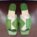 Kate Spade Shoes | Kate Spade Green Slides Sandals Sz 6 1/2 Guc | Color: Green | Size: 6.5