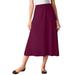 Plus Size Women's 7-Day Knit A-Line Skirt by Woman Within in Deep Claret (Size 1XP)