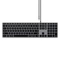 Satechi Slim W3 Wired Backlit Keyboard with Numeric Keypad – Illuminated Keys & USB-C Connection – For M2/ M1 MacBook Pro/Air, M2/ M1 iPad Pro/Air, M2 Mac Mini, iMac M1 (US English Layout)