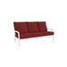 Tropitone Muirlands 76.5" Wide Outdoor Patio Sofa w/ Cushions Metal/Rust - Resistant Metal in Red/White/Brown | 39.5 H x 76.5 W x 33 D in | Wayfair