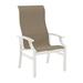 Tropitone Marconi Patio Dining Armchair Sling in White | 43.5 H x 25.5 W x 27.5 D in | Wayfair 452001_SHL_Chimayo