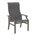 Tropitone Marconi Patio Dining Armchair Sling in Brown | 43.5 H x 25.5 W x 27.5 D in | Wayfair 452001_MOC_Rincon