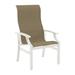 Tropitone Marconi Patio Dining Armchair Sling in White | 43.5 H x 25.5 W x 27.5 D in | Wayfair 452001_SHL_Gold Coast