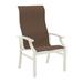 Tropitone Marconi Patio Dining Armchair Sling in White | 43.5 H x 25.5 W x 27.5 D in | Wayfair 452001_PMT_Cherrywood