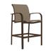 Tropitone Laguna Beach 28" Patio Bar Stool in Brown | 45 H x 25.5 W x 29 D in | Wayfair 752026_GRE_Chimayo