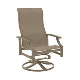 Tropitone Marconi Sling High Back Swivel Patio Chair Metal in Brown | 43.5 H x 25.5 W x 27.5 D in | Wayfair 452070_MOA_Chimayo