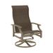 Tropitone Marconi Sling High Back Swivel Patio Chair Metal in Brown | 43.5 H x 25.5 W x 27.5 D in | Wayfair 452070_MOA_Mia II