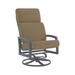 Tropitone Muirlands High Back Swivel Outdoor Rocking Chair w/ Cushions in Red/Gray/Brown | 41 H x 27 W x 32.5 D in | Wayfair