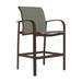 Tropitone Laguna Beach 28" Patio Bar Stool in Brown | 45 H x 25.5 W x 29 D in | Wayfair 752026_GRE_Cobble Stone