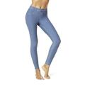 HUE Damen Essential Denim Leggings, Blau, X-Klein