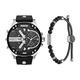 Diesel Herren Analog Quarz Uhr mit Leder Armband DZ7313 Herren-Seilarmbadn Achat DX1151040