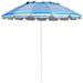 Costway 8FT Portable Beach Umbrella with Sand Anchor and Tilt Mechanism for Garden and Patio-Blue