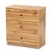 Decon Modern Oak Brown Finished Wood 3-Drawer Storage Chest
