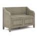 WYNDENHALL Hampshire SOLID WOOD 42 inch Wide Traditional Entryway Storage Bench - 42 W x 18 D x 29.5 H