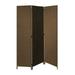 3 Panel Fabric Upholstered Wooden Screen with Straight Legs