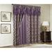 Stockton Damask Textured Rod Pocket Curtain Panel Pair w/ 18 in. Valance (Set of 2) - (2x) 54 x 84 in. (total width 108 in.)