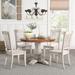 Eleanor Antique White Round Solid Wood Top 5-Piece Dining Set - Slat Back by iNSPIRE Q Classic