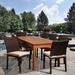 Amazonia Francine 9-piece Wood/ Wicker Outdoor Patio Dining Set - 9pc