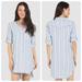 Anthropologie Dresses | Cloth & Stone Striped Raw Hem Shirt Dress | Color: Blue/White | Size: M