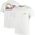 Men's Vineyard Vines White Los Angeles Chargers Team Whale Helmet T-Shirt