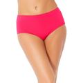 Plus Size Women's Mid-Rise Full Coverage Swim Brief by Swimsuits For All in Salsa (Size 20)