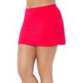 Plus Size Women's Side Slit Swim Skirt by Swimsuits For All in Hot Lava (Size 18)