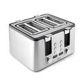 Lacor 69444 Smart, Toaster, 4 Schlitze, 6 Toaststufen, inkl. Grillrost, Auffangschale, 3 Funktionen, LED-Display, BPA-frei, 1750 W, Edelstahl, rostfrei