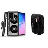 Bemz Armor Samsung Galaxy S20 Ultra 6.9 inch Case Bundle: Heavy Duty Rugged Holster Combo Protection Cover with 600D Waterproof Nylon Material Storage Pouch - Retro Cassette