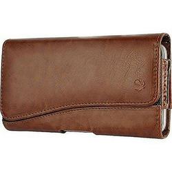 LG L70 Realm Exceed 2 Ultimate 2~ Horizontal Leather Pouch Case Holster Brown 2