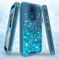 LG Stylo 5 Case LG Stylo 5 Plus Case LG Stylo 5 Phone Case Three Layer Hard Clear Glitter Sparkle 3D Flowing Liquid Heavy Duty Sturdy Shockproof Protective Bling Case for LG Stylo 5 - Teal