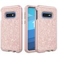 S10+ Case Galaxy S10 Plus Case Girls Women Allytech Glitter Bling Hybrid Silicone PC Heavy Duty Defender Drop Protection Bumper Anti-Scratch Case Cover for Samsung Galaxy S10 Plus 2019 Rosegold