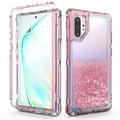 Case for Samsung Galaxy S20 Plus Liquid Glitter Waterfall Bling Protective Case for Galaxy S20 Plus Case - Pink/Clear