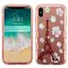 Apple iPhone Xs Max (6.5 in) Phone Case Tuff Hybrid Shockproof Impact Rubber Dual Layer Hard Soft Protective Hard Case Cover Eiffel Tower Rose Gold Phone Case for Apple iPhone Xs Max