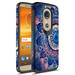 Moto E5 Plus Case Moto E5 Supra Case KAESAR Hybrid Dual Layer Shockproof Hard Cover Graphic Fashion Cute Colorful Silicone Skin Case for Moto E5 Plus (Mandala)